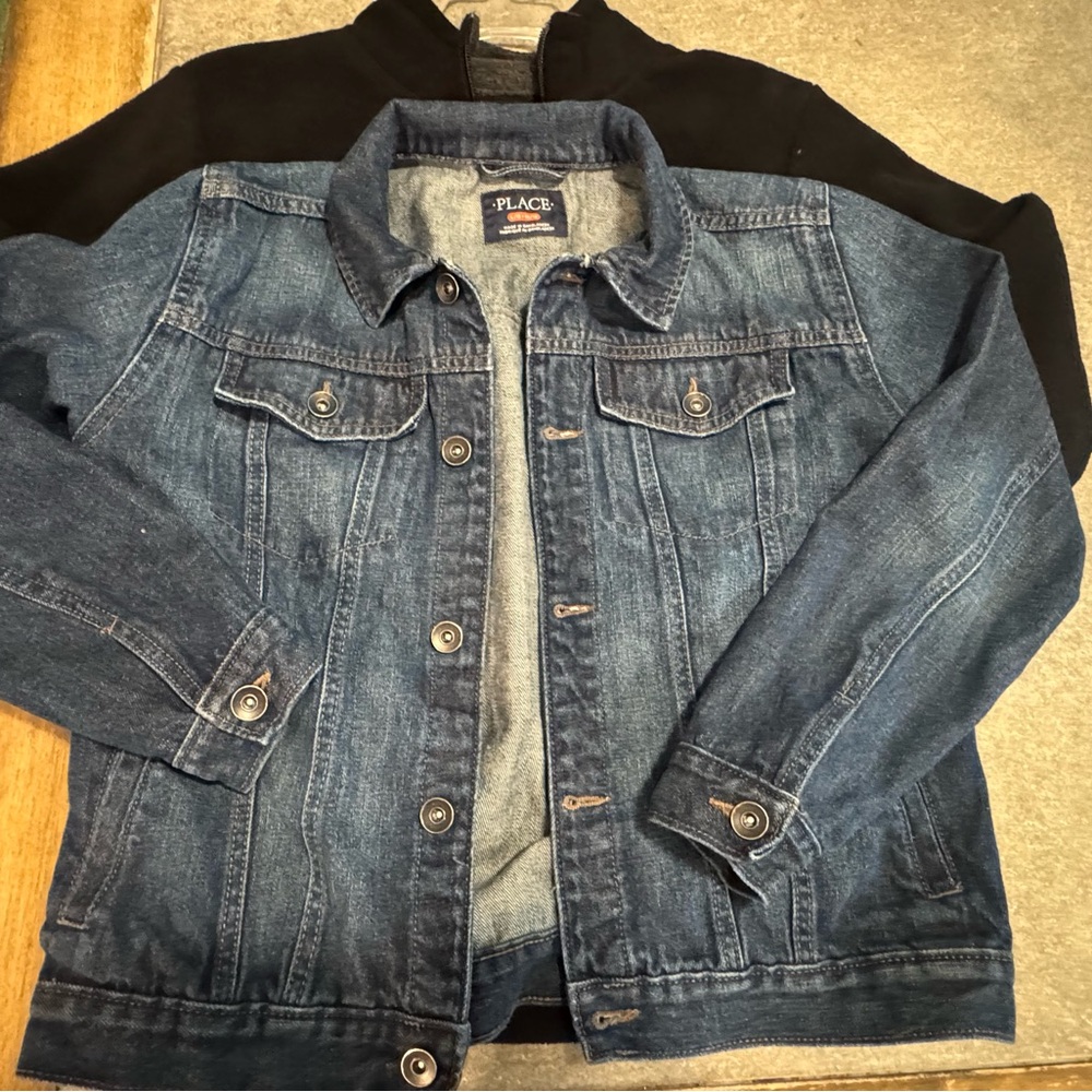 PLACE Denim Jacket and fleece boys 10/12